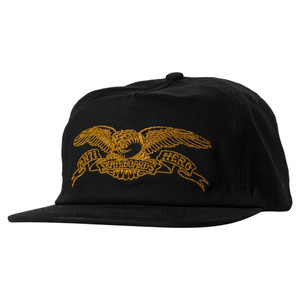 Anti-hero Basic Eagle Snapback Hat Black/gold - Skateboard Hat