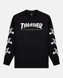 Thrasher Mag Goat Black Ls Xl - Skateboard Longsleeve Shirt