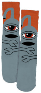 Toy Machine Sect Hug Socks Grey - Skateboard Socks