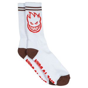 Spitfire Bighead Socks White/burgundy/red - Skateboard Socks