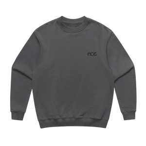 Ace Hutch Dark Grey Crew/swt L - Skateboard Sweatshirt