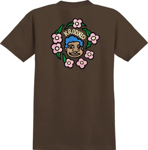 Krooked Mg Chocolate Ss L - Skateboard Tshirt