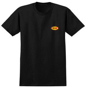 Real Deeds Oval Black Pocket Ss L - Skateboard Tshirt