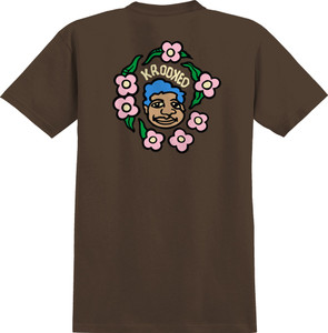 Krooked Mg Chocolate Ss M - Skateboard Tshirt