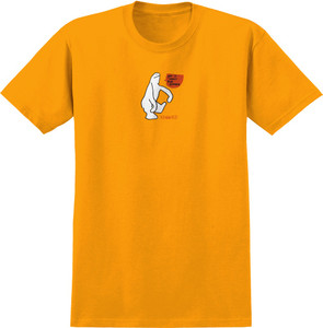 Krooked Get It Strait Gold Ss M - Skateboard Tshirt
