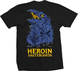 Heroin Crow Black Ss M - Skateboard Tshirt