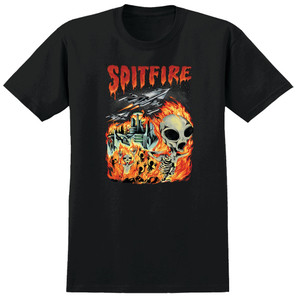 Spitfire Invasion Black Ss Xl - Skateboard Tshirt