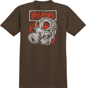 Spitfire Gasmask Dark Chocolate Ss M - Skateboard Tshirt