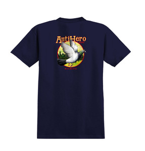 Anti-hero Homers Navy Ss L - Skateboard Tshirt