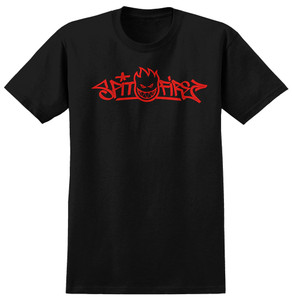 Spitfire Vinz Black Ss Xl - Skateboard Tshirt