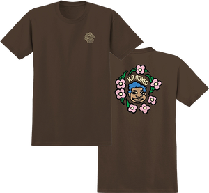 Krooked - Krooked Mg Ss L-dark Chocolate/cream - Skateboard Tshirt