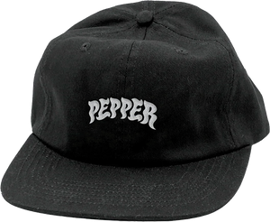Pepper - Logo Hat Adj-black - Skateboard Hat