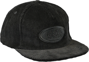 Real - Oval Cord Hat Adj-blk/blk - Skateboard Hat