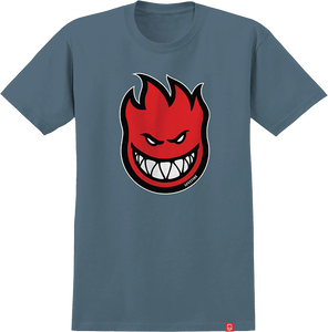 Spitfire - Bighead Fill Ss S-indigo Blue/red/blk/wht - Skateboard Tshirt