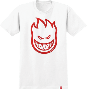 Spitfire - Bighead Ss Xl-white/dark Red - Skateboard Tshirt
