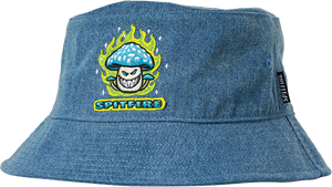 Spitfire - Mushroom Bighead Bucket Hat Ofm-washed Denim - Skateboard Hat
