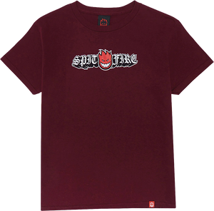 Spitfire - Old E Drop Bighead Yth Ss L-maroon/rd/blk/wt
