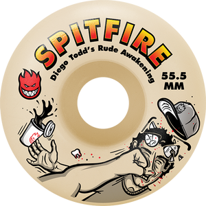 Spitfire - Todd F4 99a Rude Awaking 55.5mm - Skateboard Wheels (Set Of Four)