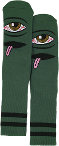 Toy Machine - Bloodshot Eye Crew Socks Forest Green 1pr - Skateboard Socks