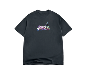 April Dude Vintage Black Ss L - Skateboard Tshirt