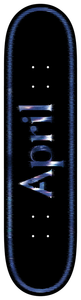 April Team Og Logo Fractured Twin Tail Deck 8.50 - Skateboard Deck