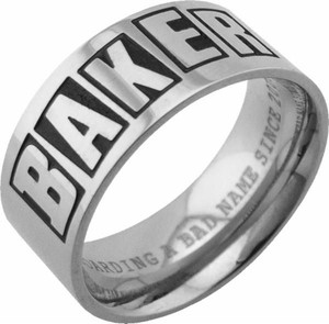 Baker Brand Logo Ring Silver M/10