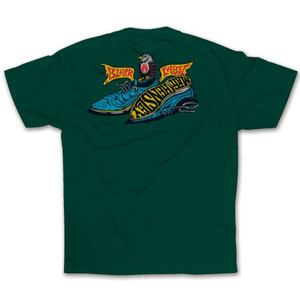 Black Label Matt Hensley Wingtips Forest Green Ss L - Skateboard Tshirt