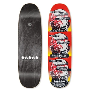 Black Label Omar Hassan Never Stop Shof Edition Black Widow Shaped Deck 9.25 - Skateboard Deck