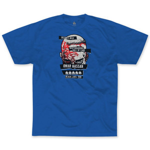 Black Label Omar Hassan Never Stop Shof Royal Blue Ss M - Skateboard Tshirt