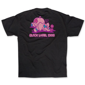 Black Label Pink Elephant Black Ss M - Skateboard Tshirt