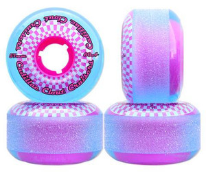 Cadillac Clout Cruisers Blue/pink Hub 57mm 80a (set Of 4) - Skateboard Wheels