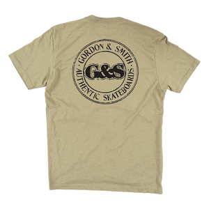 G&s Authentic Light Olive Ss L - Skateboard Tshirt