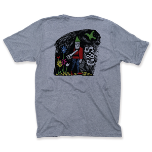 G&s Flower Guy Indigo Ss Xl - Skateboard Tshirt