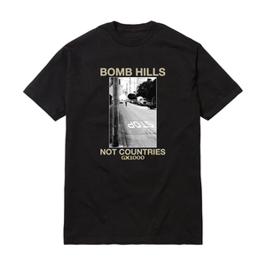 Gx1000 Bomb Hills Not Countries Black/tan Ss L - Skateboard Tshirt