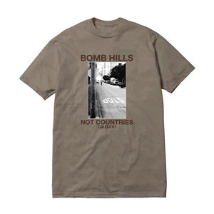Gx1000 Bomb Hills Not Countries Desert Green/brown Ss L - Skateboard Tshirt