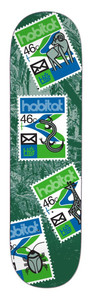 Habitat Team Postage Scatter Blue Deck 8.50 - Skateboard Deck