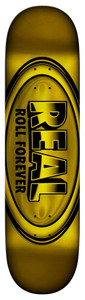 Real Team Dbx Oval Yellow Foil Deck 8.38 - Skateboard Deck