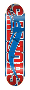 Shorty's Team Skate Block Blue/red Deck 8.25 - Skateboard Deck