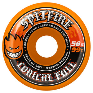 Spitfire Formula Four Conical Full Orange 56mm 99d (set Of 4) - Skateboard Wheels