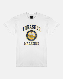Thrasher Dropout White Ss L - Skateboard Tshirt