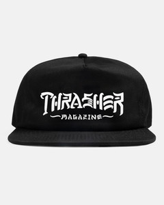 Thrasher Thrash & Destroy Snapback Hat Black - Skateboard Hat