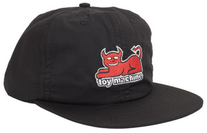 Toy Machine Devil Cat Strapback Dad Hat Black - Skateboard Hat