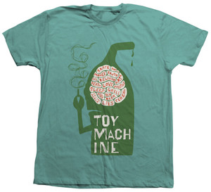 Toy Machine Silowet Green Ss Xl - Skateboard Tshirt