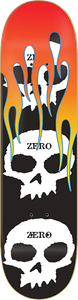 Zero 3 Skull With Flames Deck-8.5 Black - Skateboard Deck