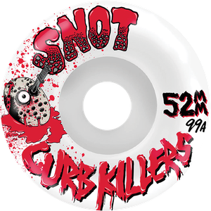 Snot Curb Killer Conical 52mm 99a White - Skateboard Wheels (Set Of Four)