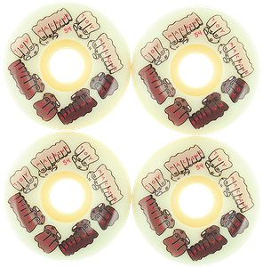 Tm Fists Colors C-line Wheel 54mm White - Skateboard Wheels (Set Of Four)