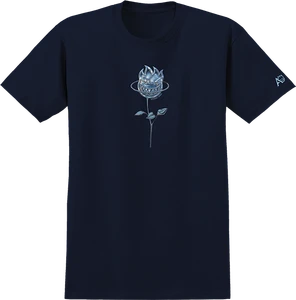 Sf April Bighead Rose Ss Xl-navy - Skateboard Tshirt