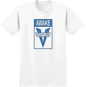 Venture Awake Ss Xl-white/lt Blue/dk.blue - Skateboard Tshirt