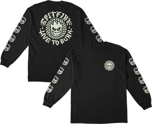 Sf Deathmask Classic Sleeve Glow Ls Xl-black