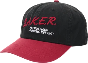 Baker Narc Dad Hat Adj- Blk/red - Skateboard Hat